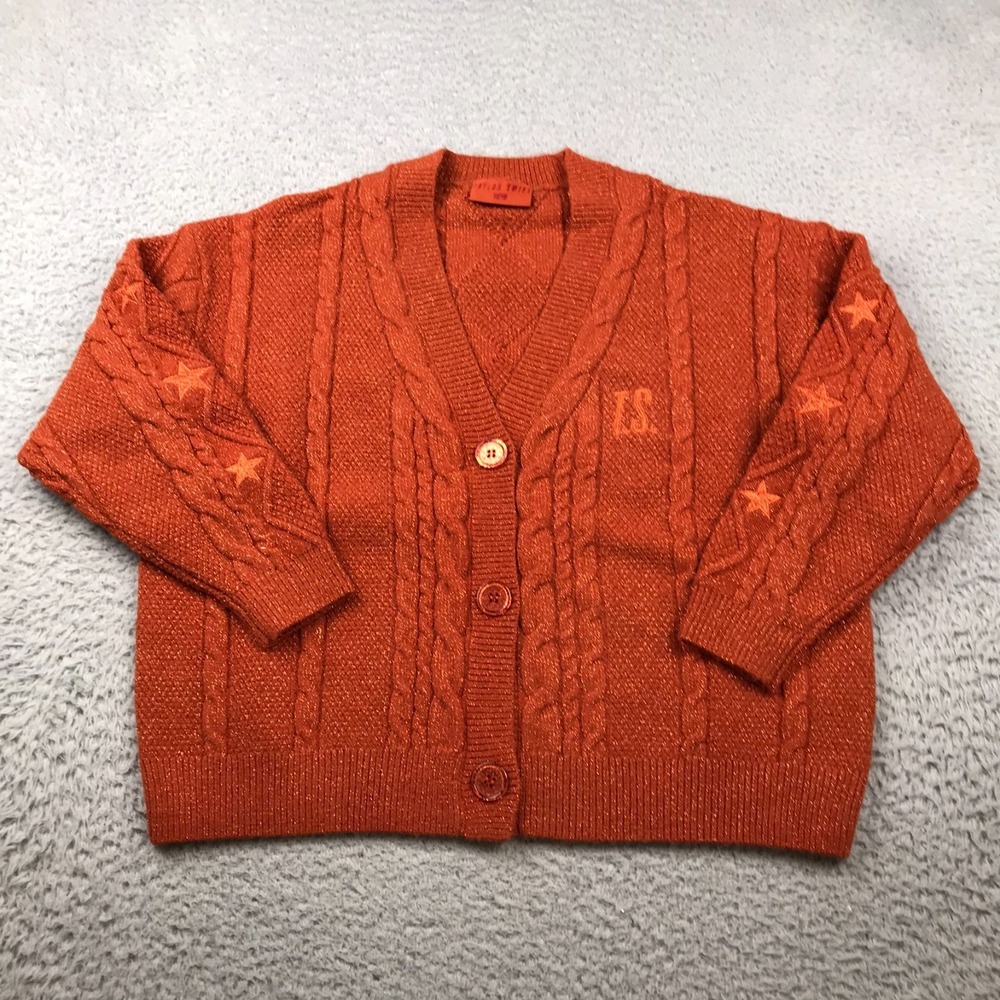 Taylor Swift The Life Of A Showgirl Cardigan YS/YM Glitter Cable‎ Knit Sweater